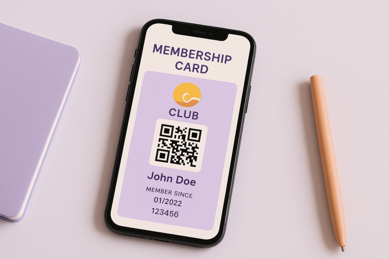 Carte de membre digitale pour clubs et associations
