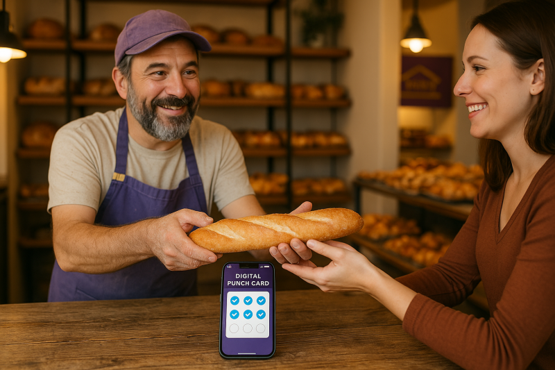 Tarjeta de fidelidad digital para panaderías